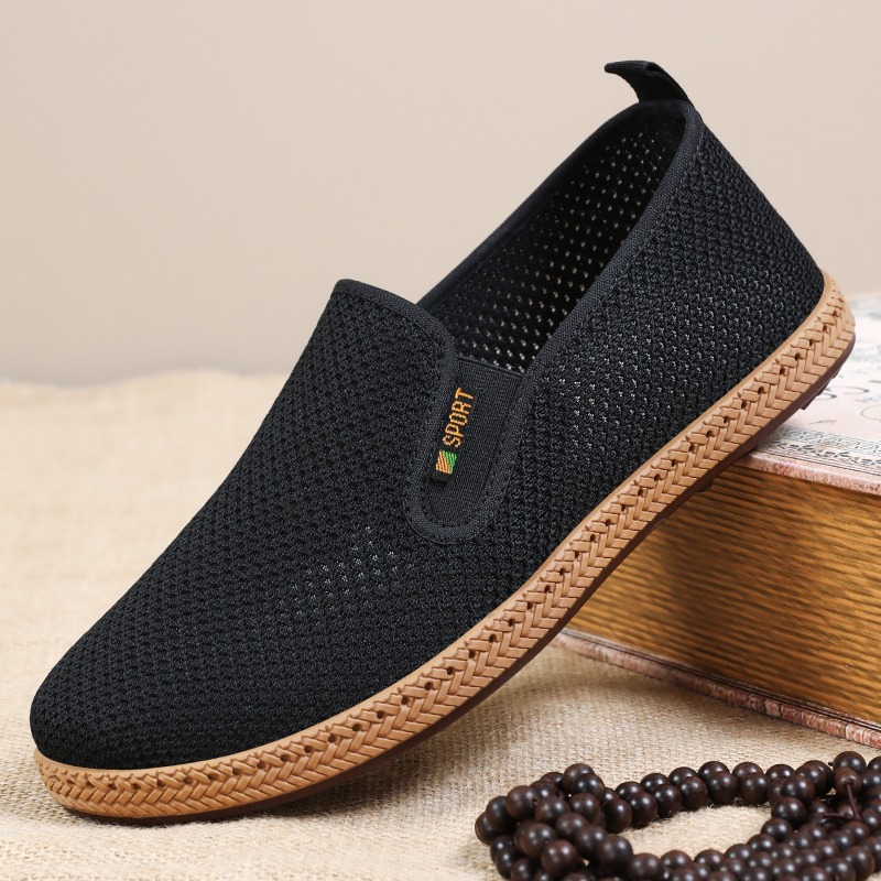 Men'S Shoes For Wide Feet - 남성용 옛날 북경 스타일 슬립온 워킹화