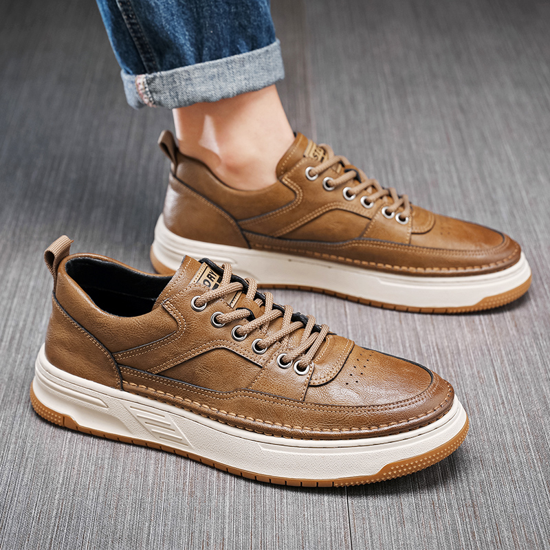 Men'S Shoes Smart - 빈티지 남성 브로그 슈즈 본디드 레더