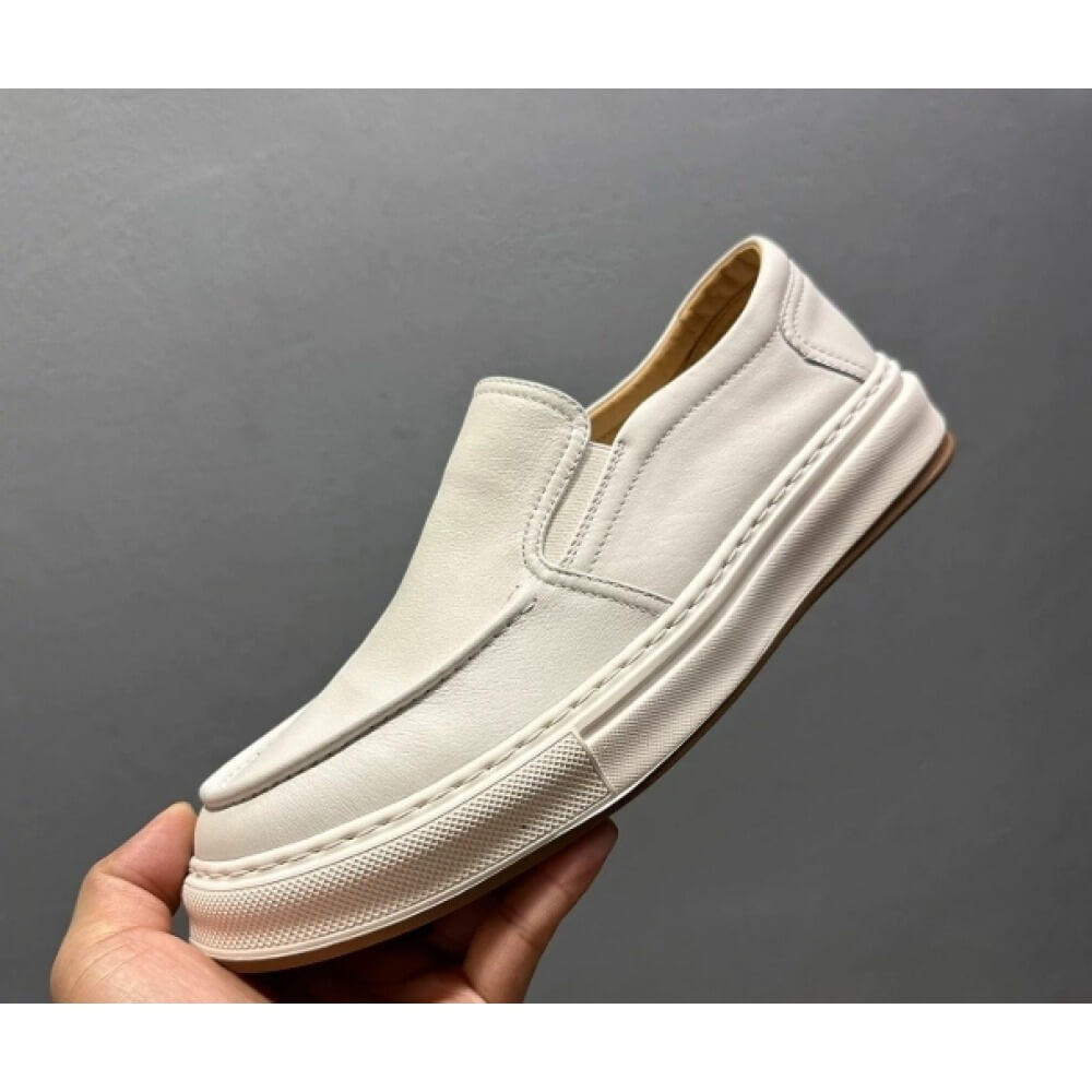 Men'S Shoes Smart - 럭셔리 화이트 가죽 캐주얼 로퍼 –