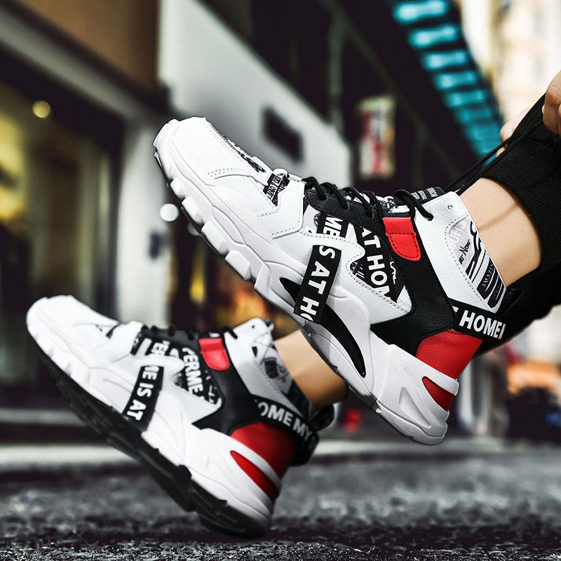 Men Shoes Online Shopping - 대형 사이즈 하이탑 청키 남자 스니커즈,