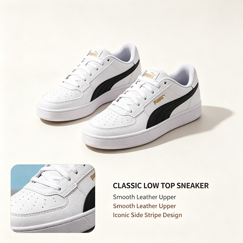 PUMA 남성 화이트 블랙 로우탑 스니커즈 클래식 레트 - Men Shoes Puma 리뷰 및 가격
