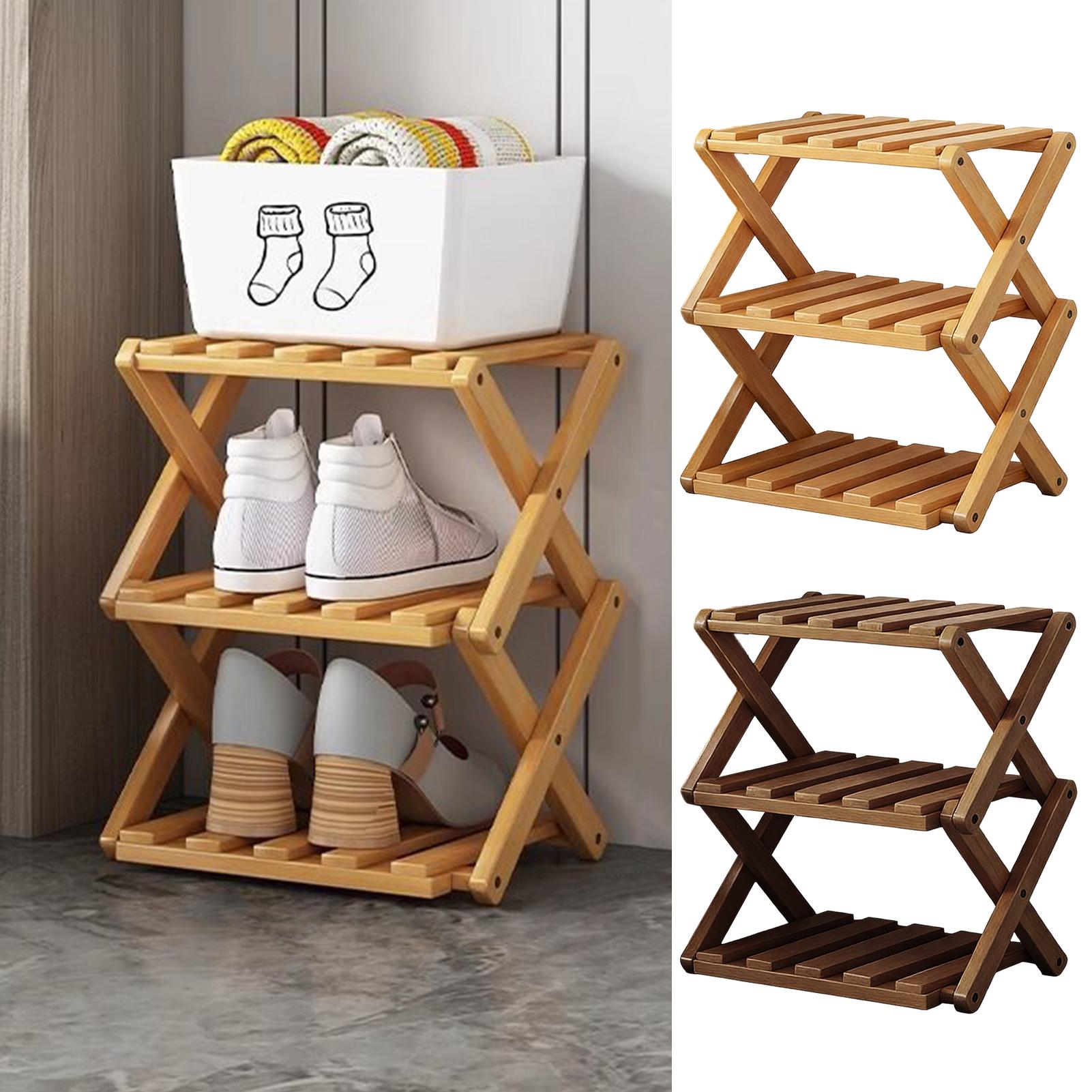 나무 신발장 3단 확장형 조절 가능 접이식 정리함 가족 - Men Shoes Rack 리뷰 및 가격