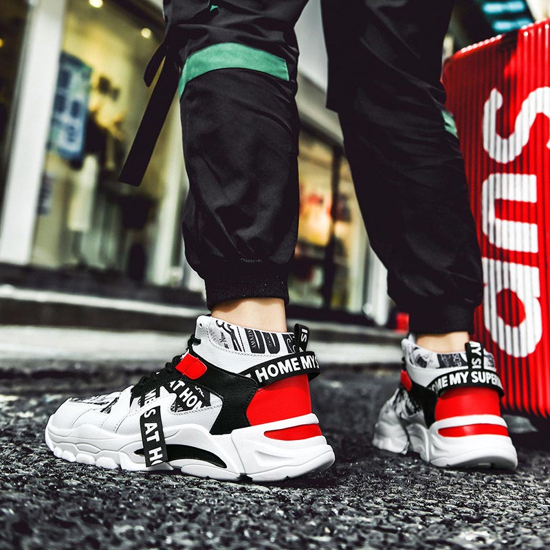대형 사이즈 하이탑 청키 남자 스니커즈, 스포츠 신발, - Men Shoes Online Shopping 리뷰 및 가격