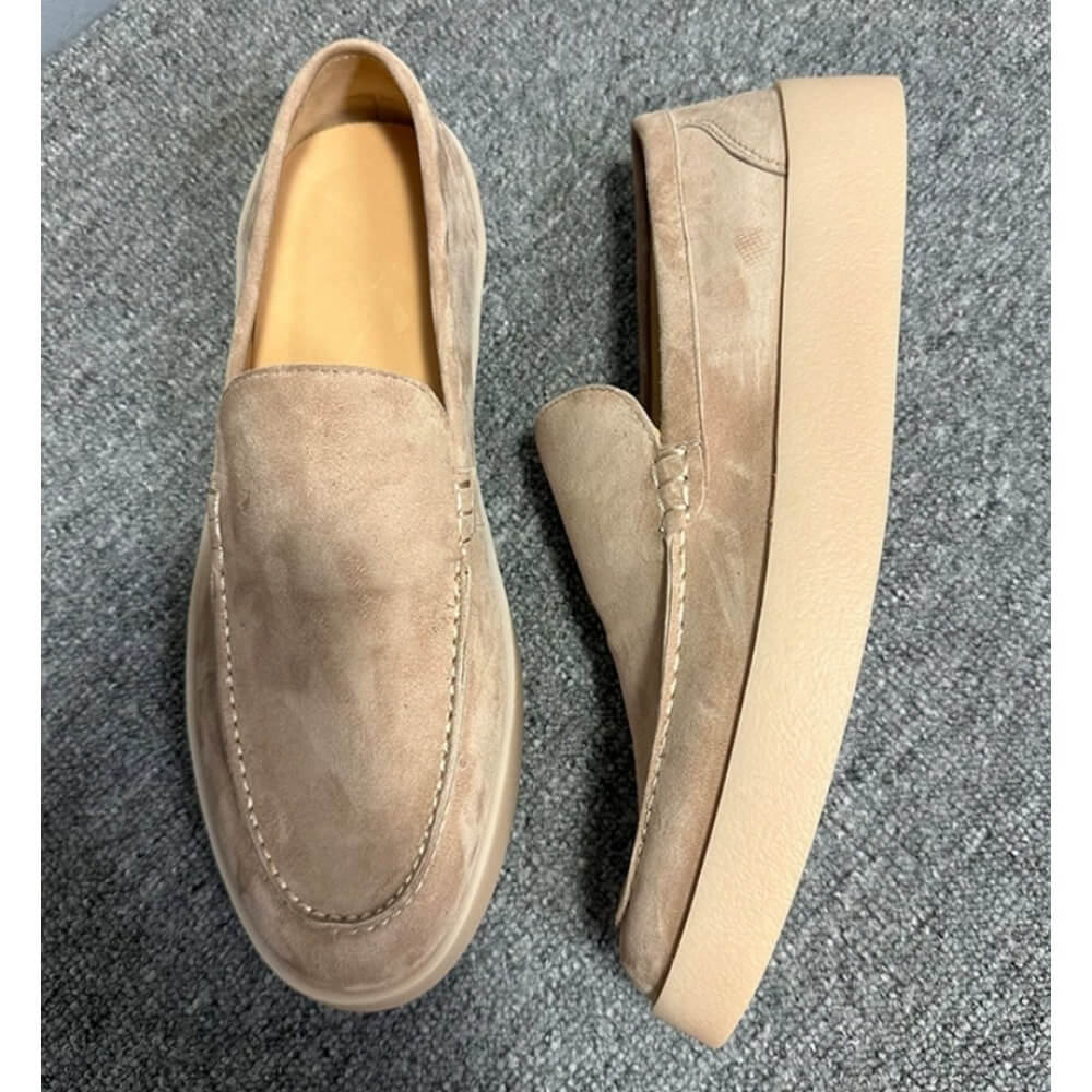럭셔리 베이지 스웨이드 플랫폼 로퍼 – 하루 종일 편안 - Men'S Shoes Smart 리뷰 및 가격