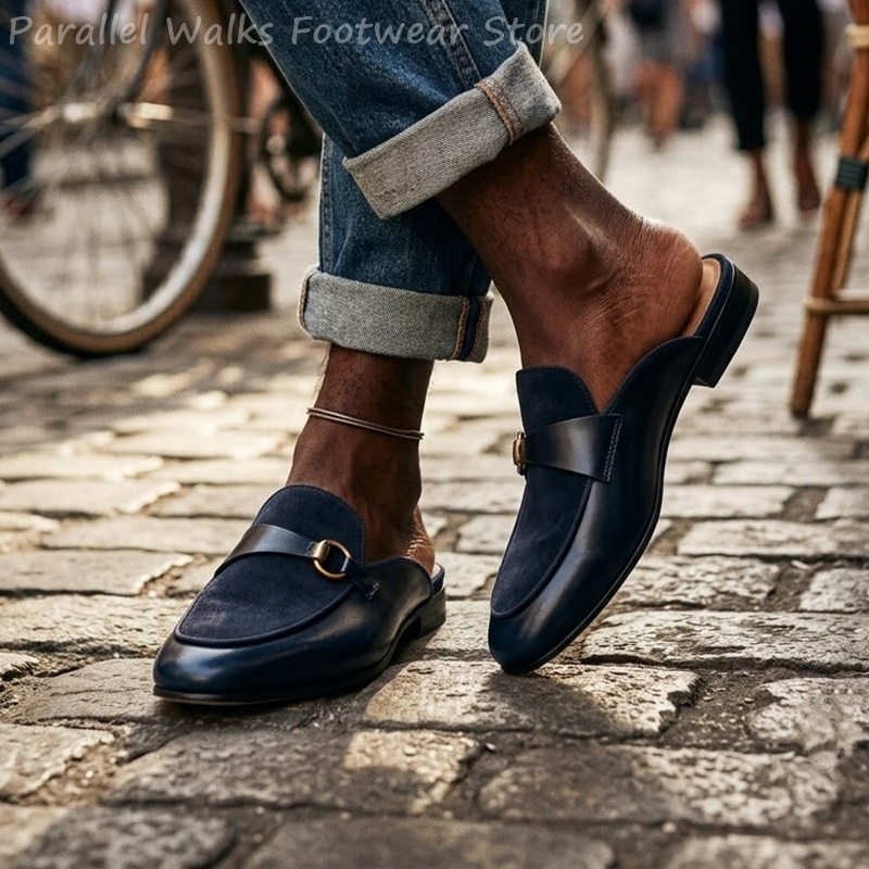 스마트 캐주얼 남성 스웨이드 에나멜 가죽 뮬 백리스 슬 - Men'S Shoes Smart 리뷰 및 가격