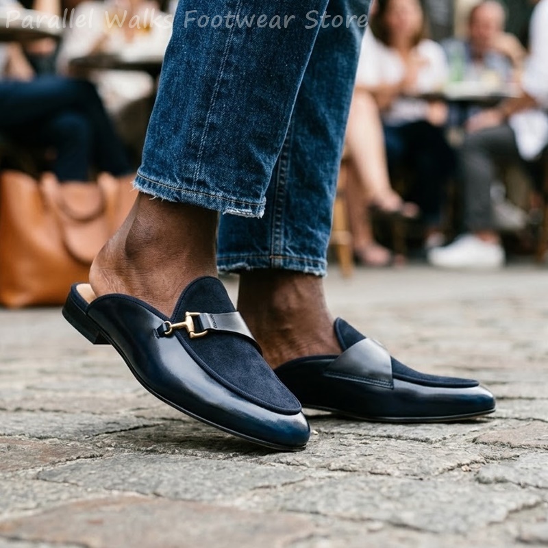 스마트 캐주얼 남성 스웨이드 에나멜 가죽 뮬 백리스 슬 - Men'S Shoes Smart 리뷰 및 가격