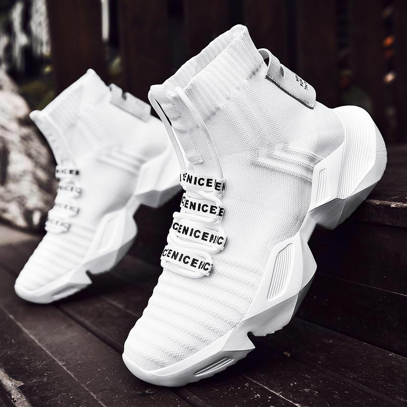 플러스 사이즈 하이 탑 대규모 스포츠 양말 부츠 남성  - Men Shoes Online Shopping 리뷰 및 가격