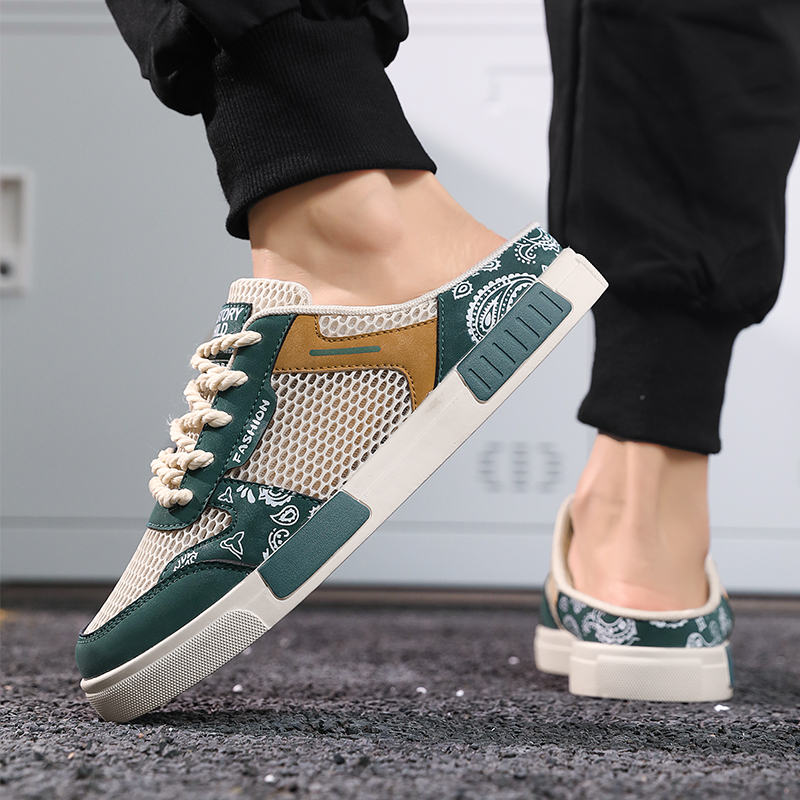 여름 남성 운동화 빅 사이즈 47 통기성 메쉬 하프 슈 - Men Shoes Xxl 리뷰 및 가격