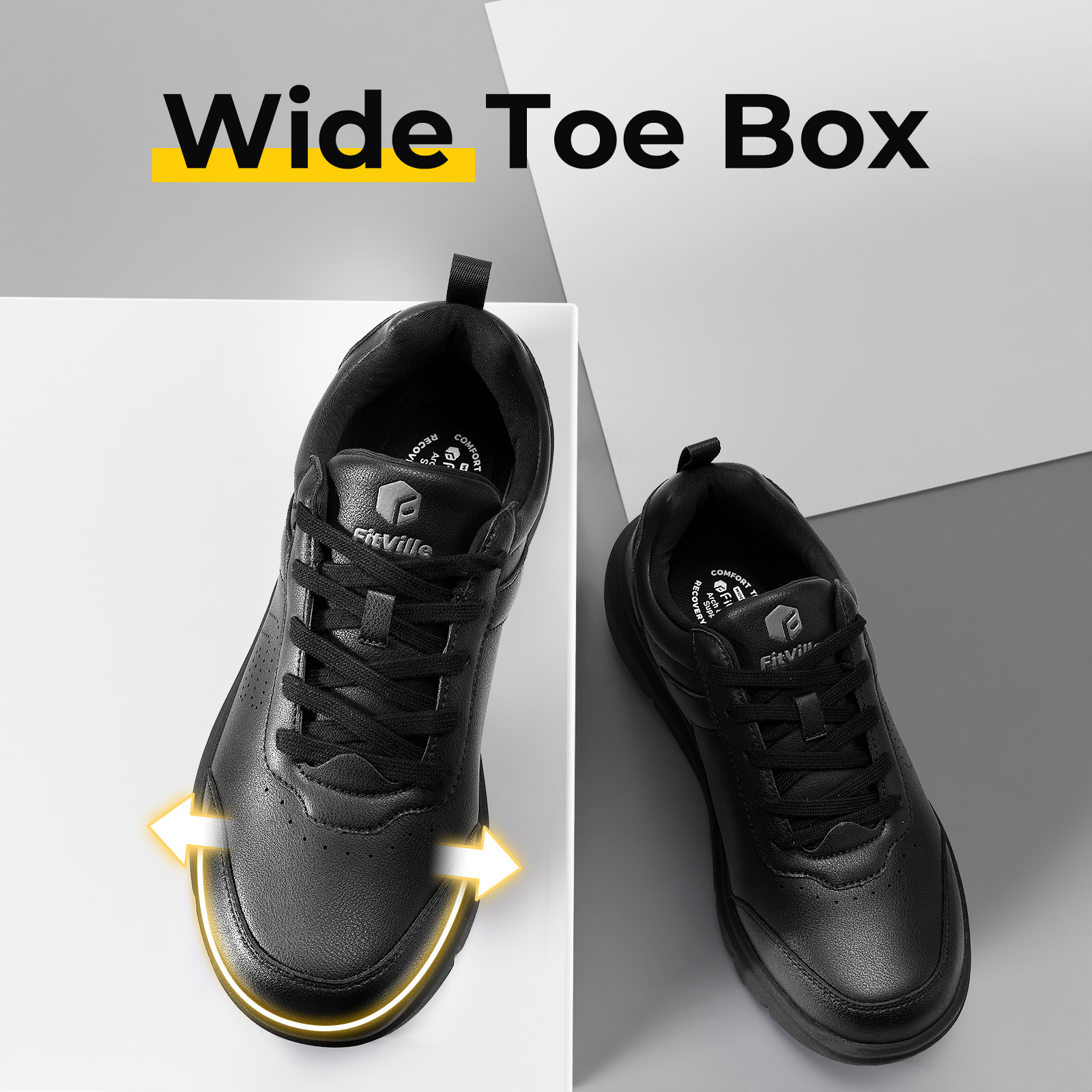 FitVille 남성 캐주얼 가죽 신발 넓은 폭 운동화 - Men'S Shoes For Wide Feet 리뷰 및 가격